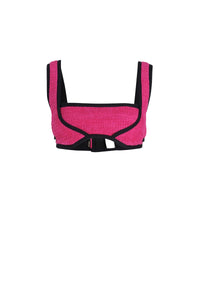 Brassière jacquard - Fuschia