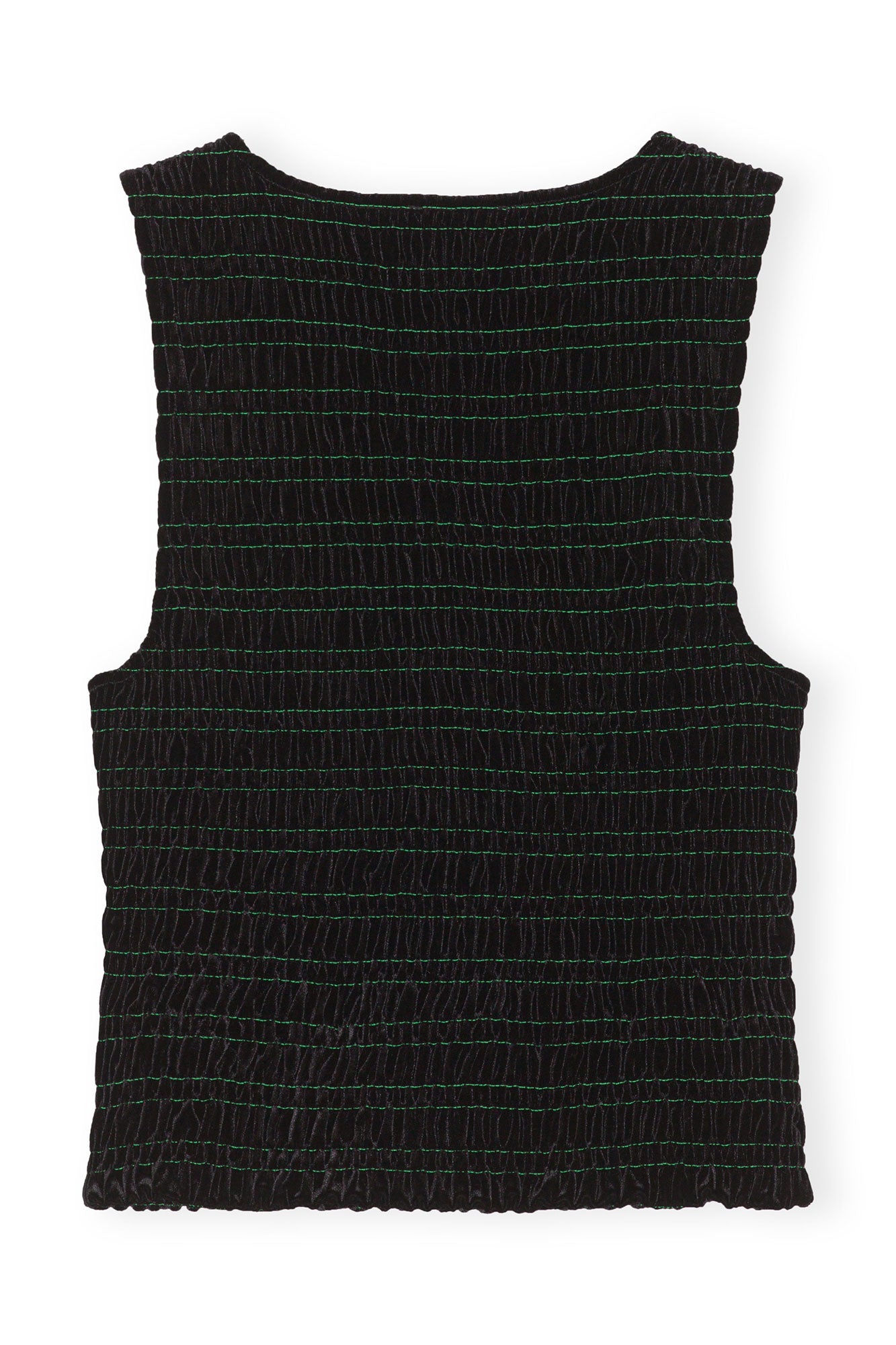 Top à smocks en velours - Black