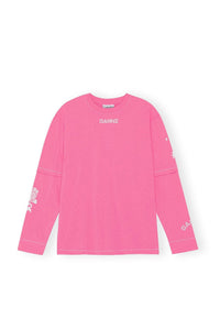 Long-sleeved T-shirt - Shocking Pink