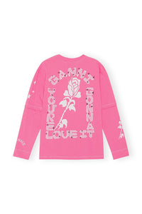 Long-sleeved T-shirt - Shocking Pink