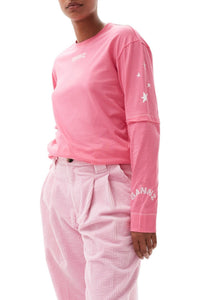 Long-sleeved T-shirt - Shocking Pink