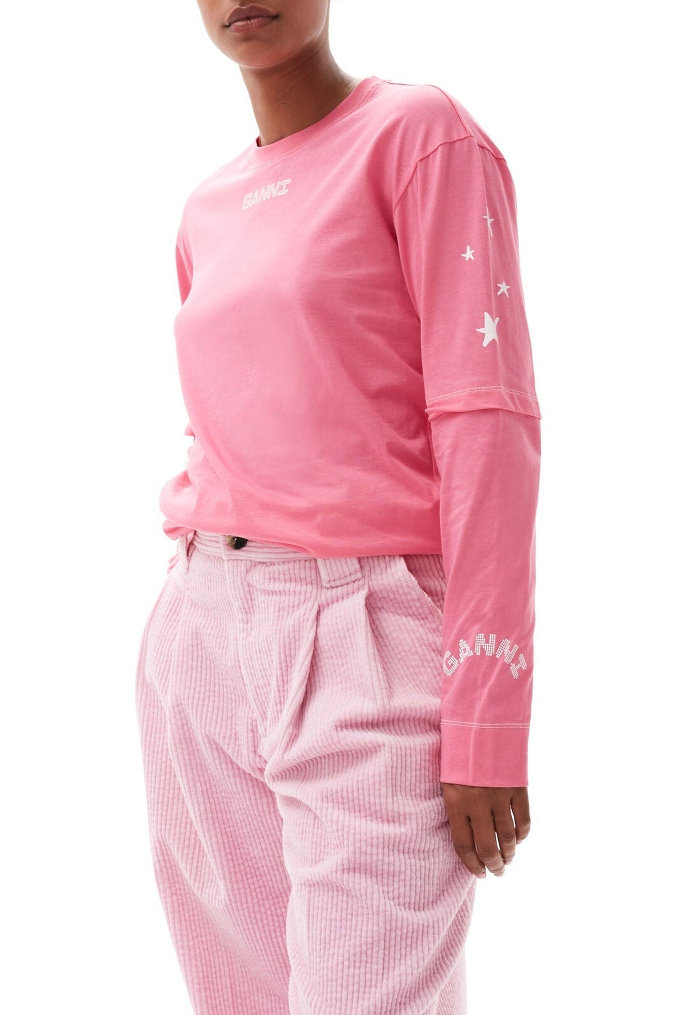 Long-sleeved T-shirt - Shocking Pink