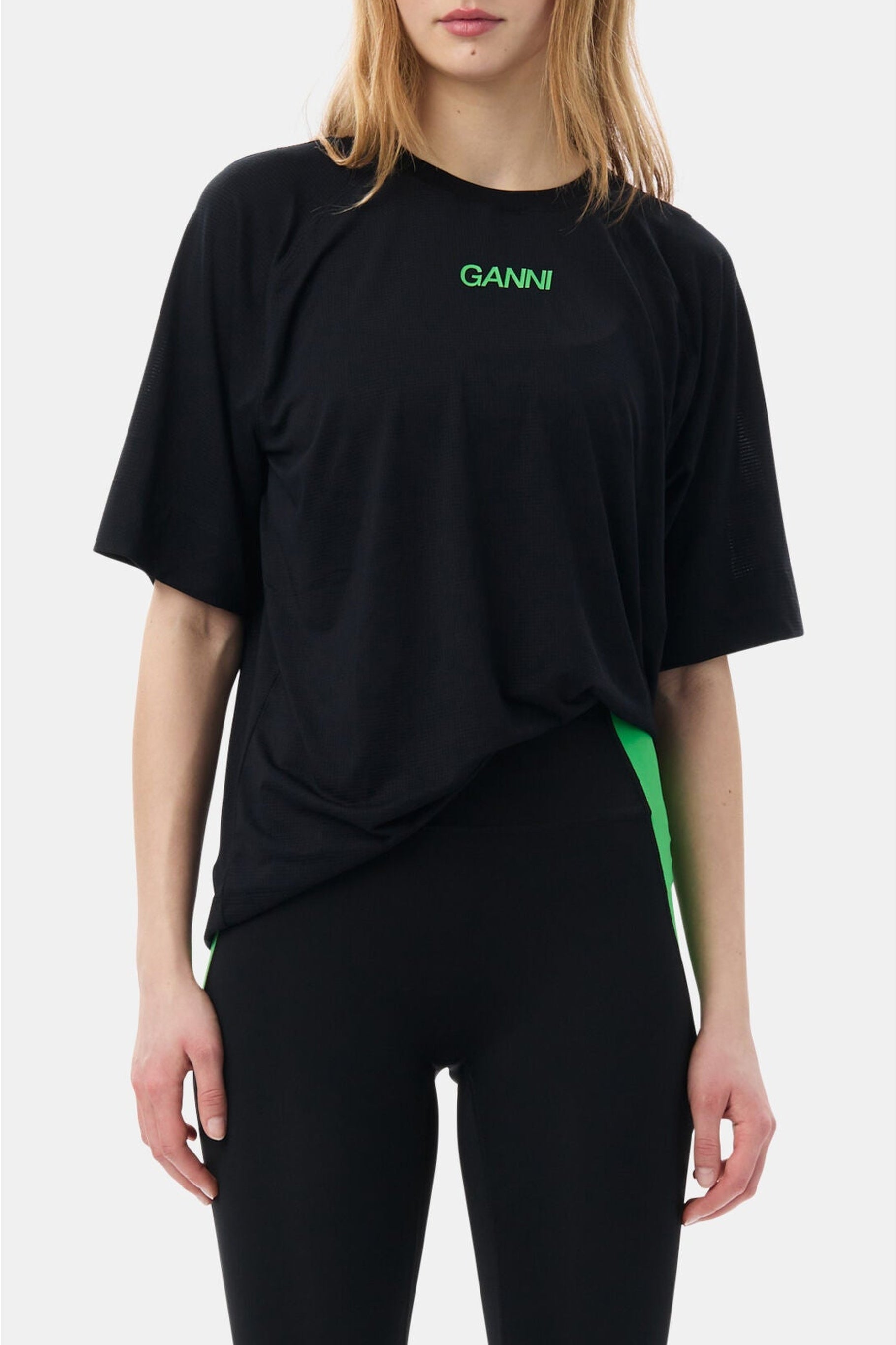 T-shirt Active en maille - Black