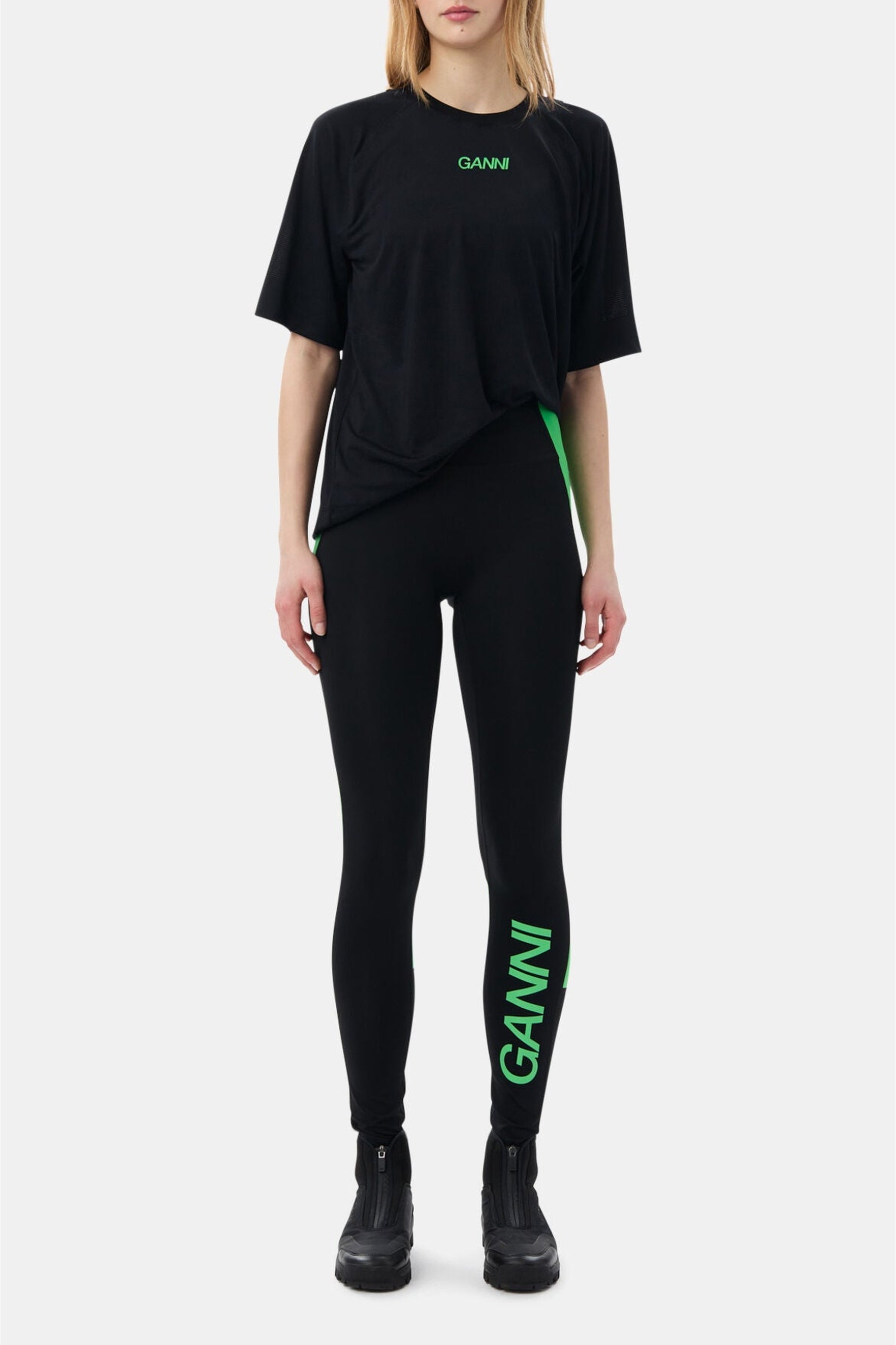 T-shirt Active en maille - Black