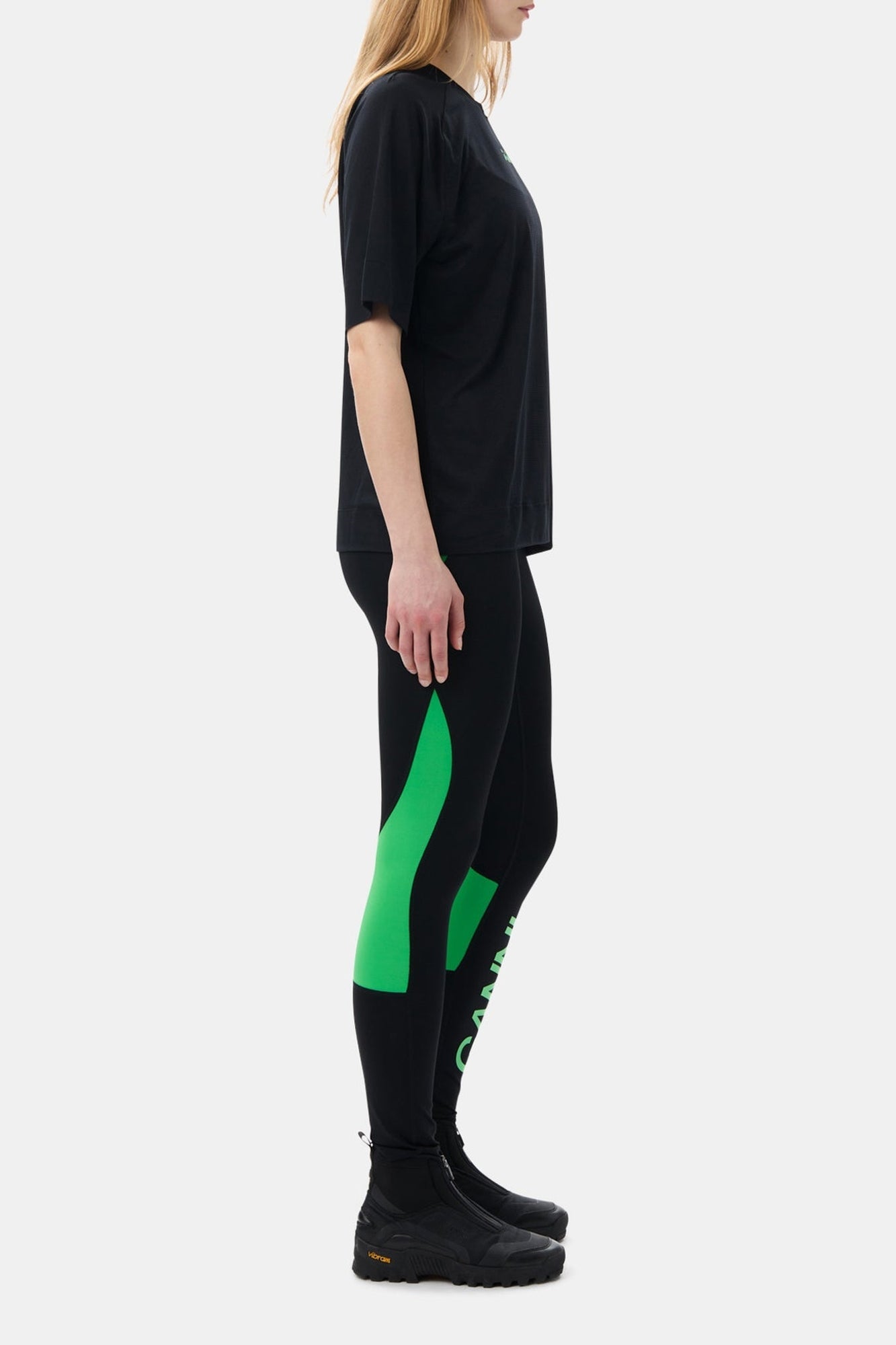 Legging taille haute à motif - Black