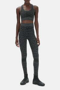 Legging sans couture en jacquard - Black