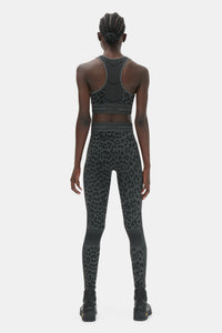 Legging sans couture en jacquard - Black