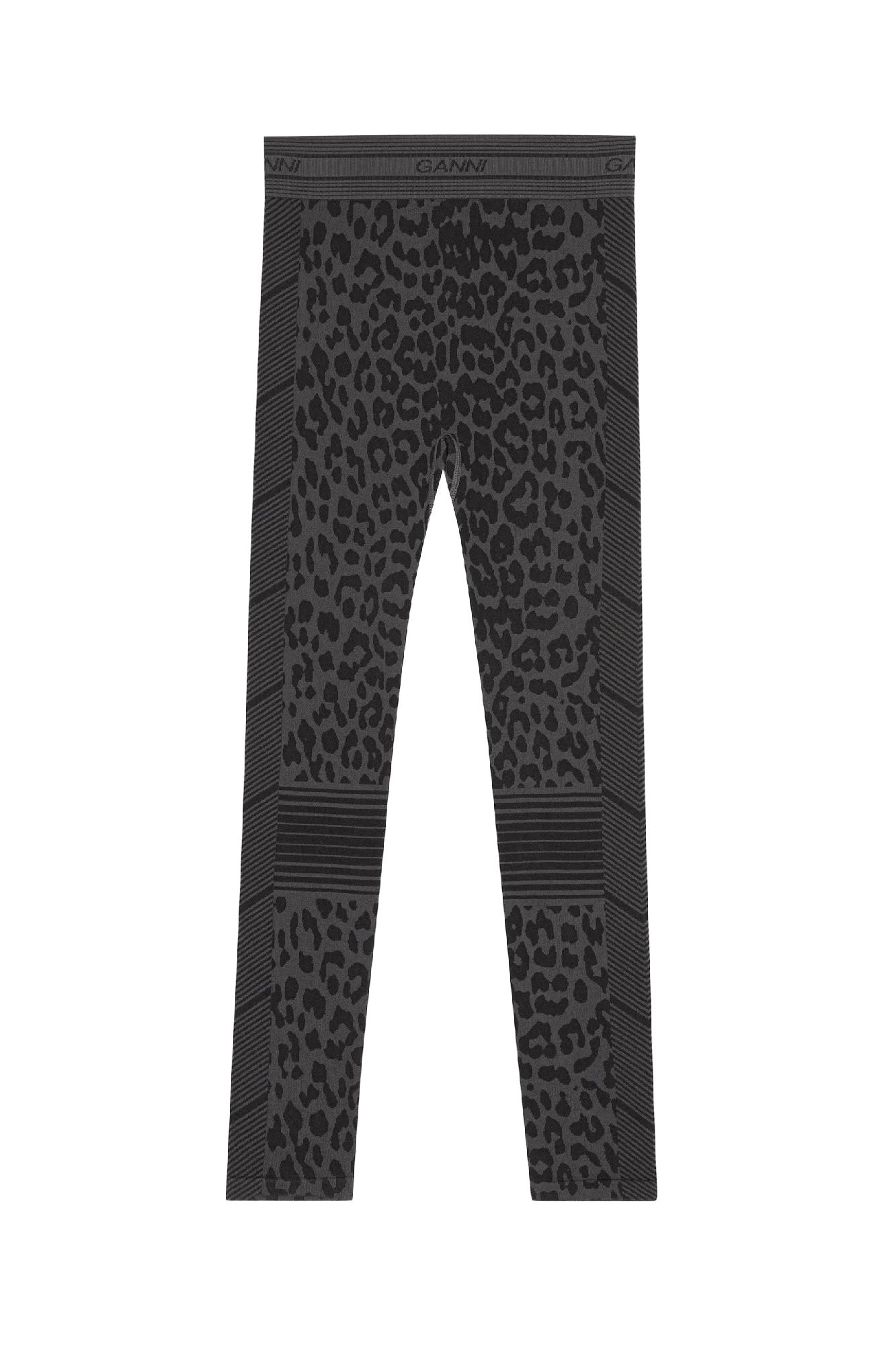 Legging sans couture en jacquard - Black