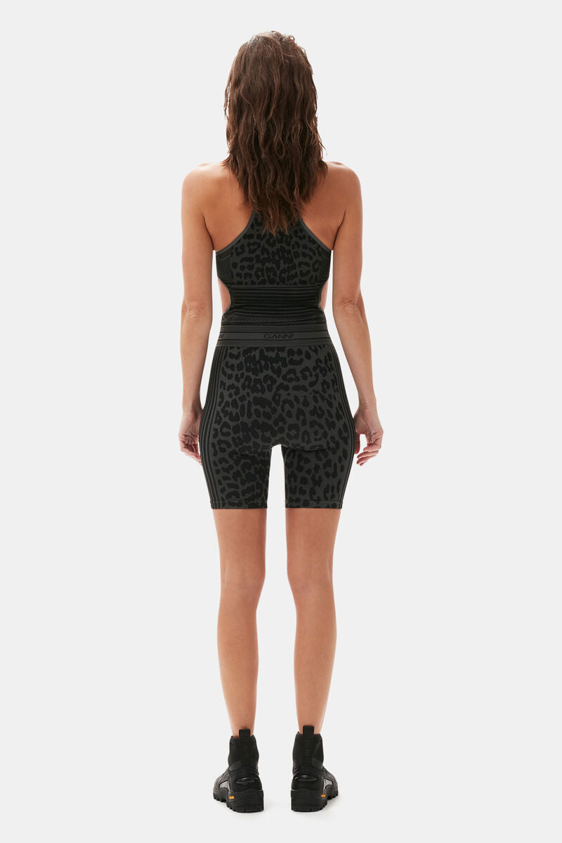 Débardeur jacquard sans couture - Black