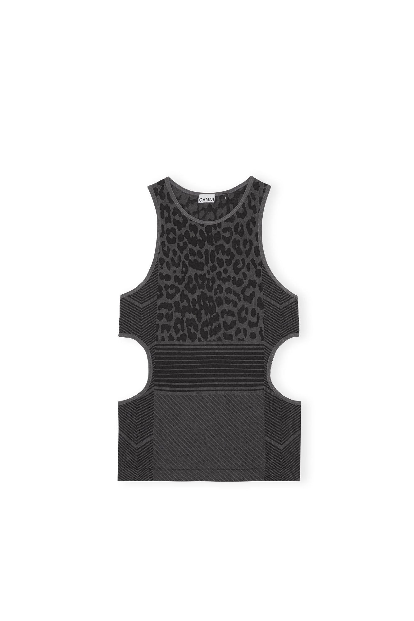 Débardeur jacquard sans couture - Black