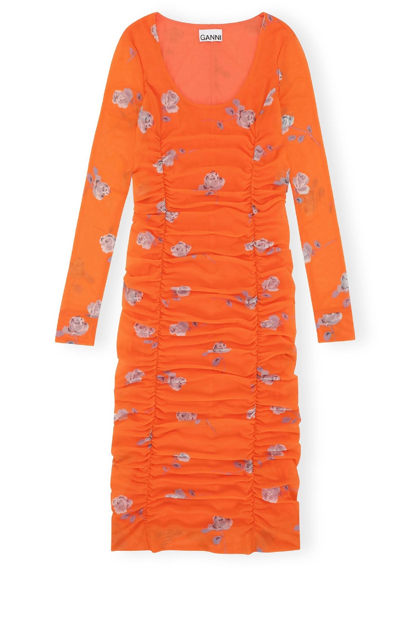 Robe midi froncée en maille - Orangeade
