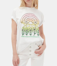 Rainbow casual T-shirt - Bright White