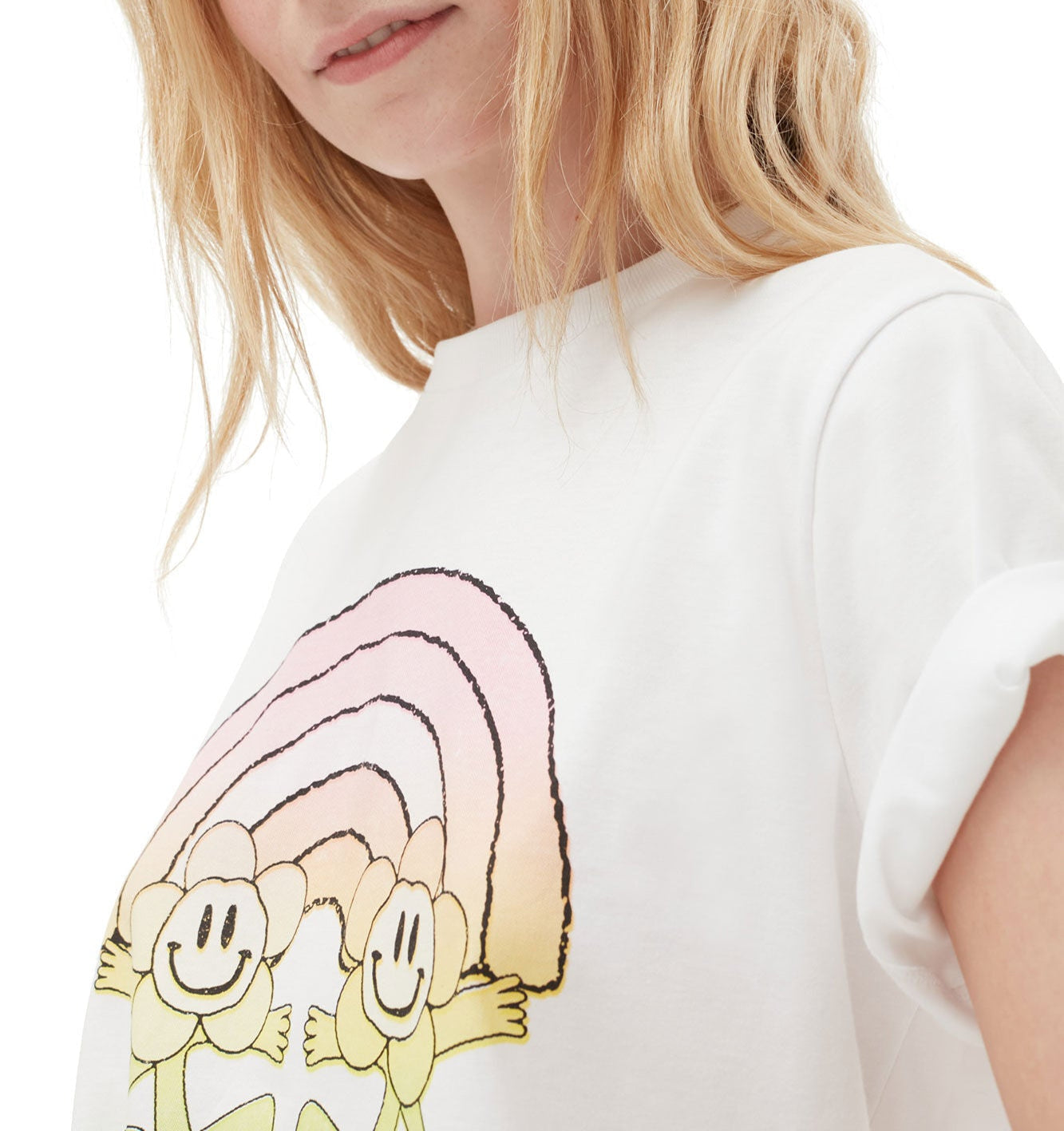 Rainbow casual T-shirt - Bright White