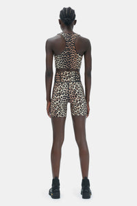 Short à taille haute Active - Leopard