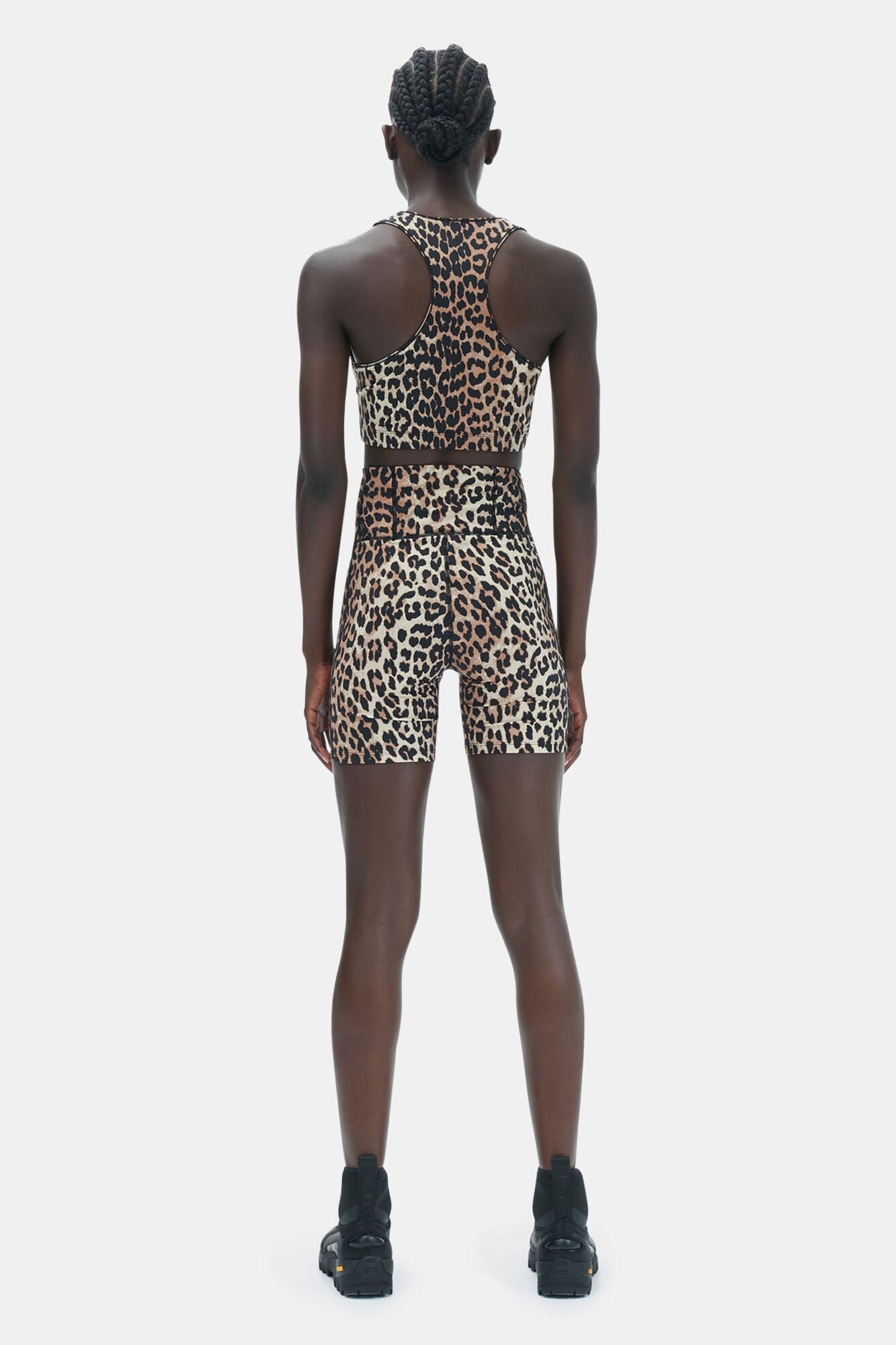 Short à taille haute Active - Leopard