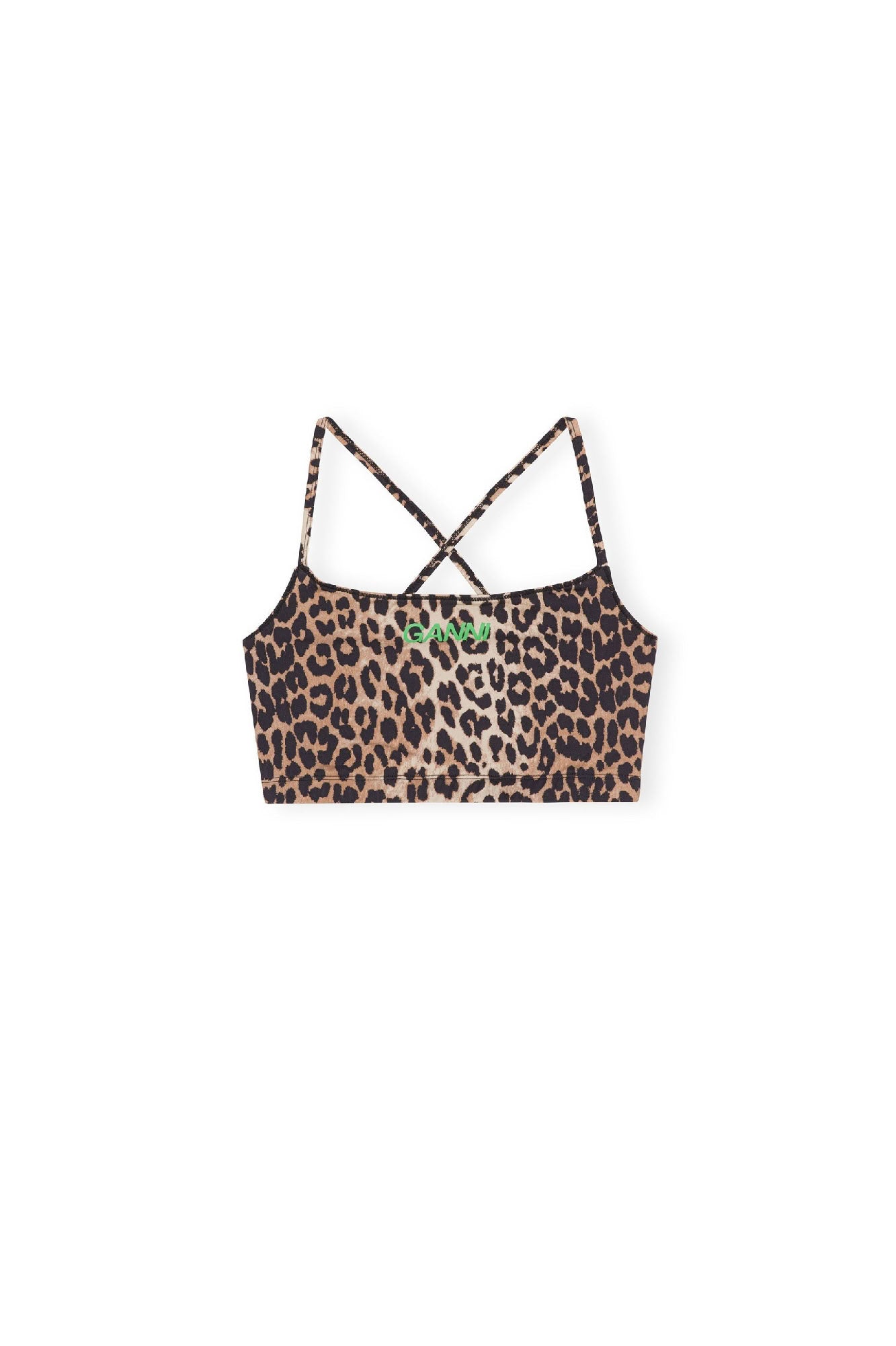 Débardeur court à bretelles Active - Leopard
