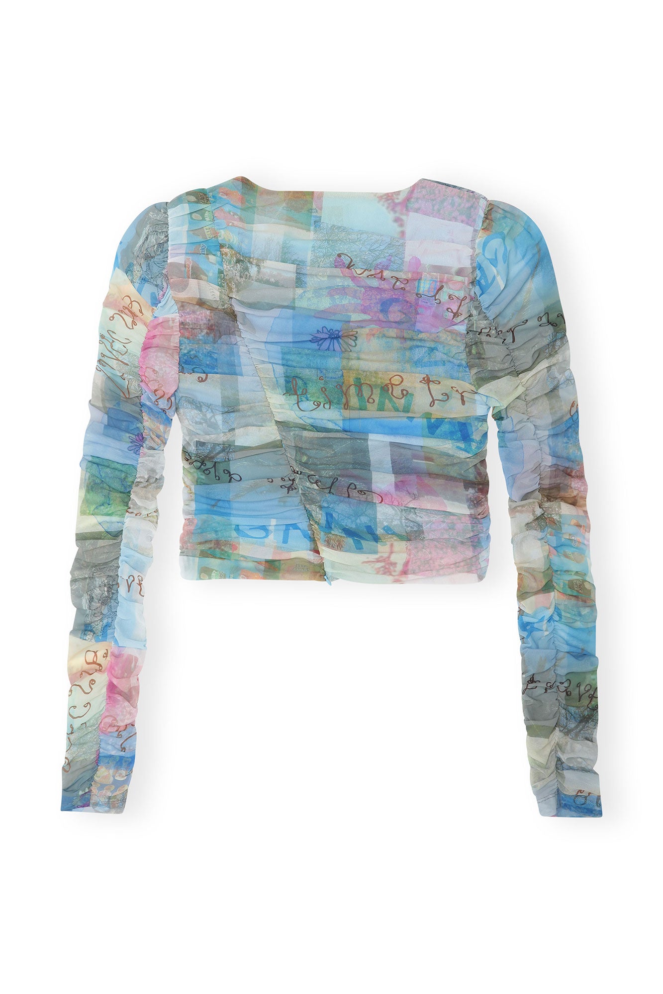 Blouse froncée en maille imprimé - Wild Orchid