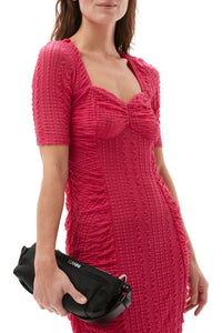 Robe midi froncée en dentelle - Love Potion