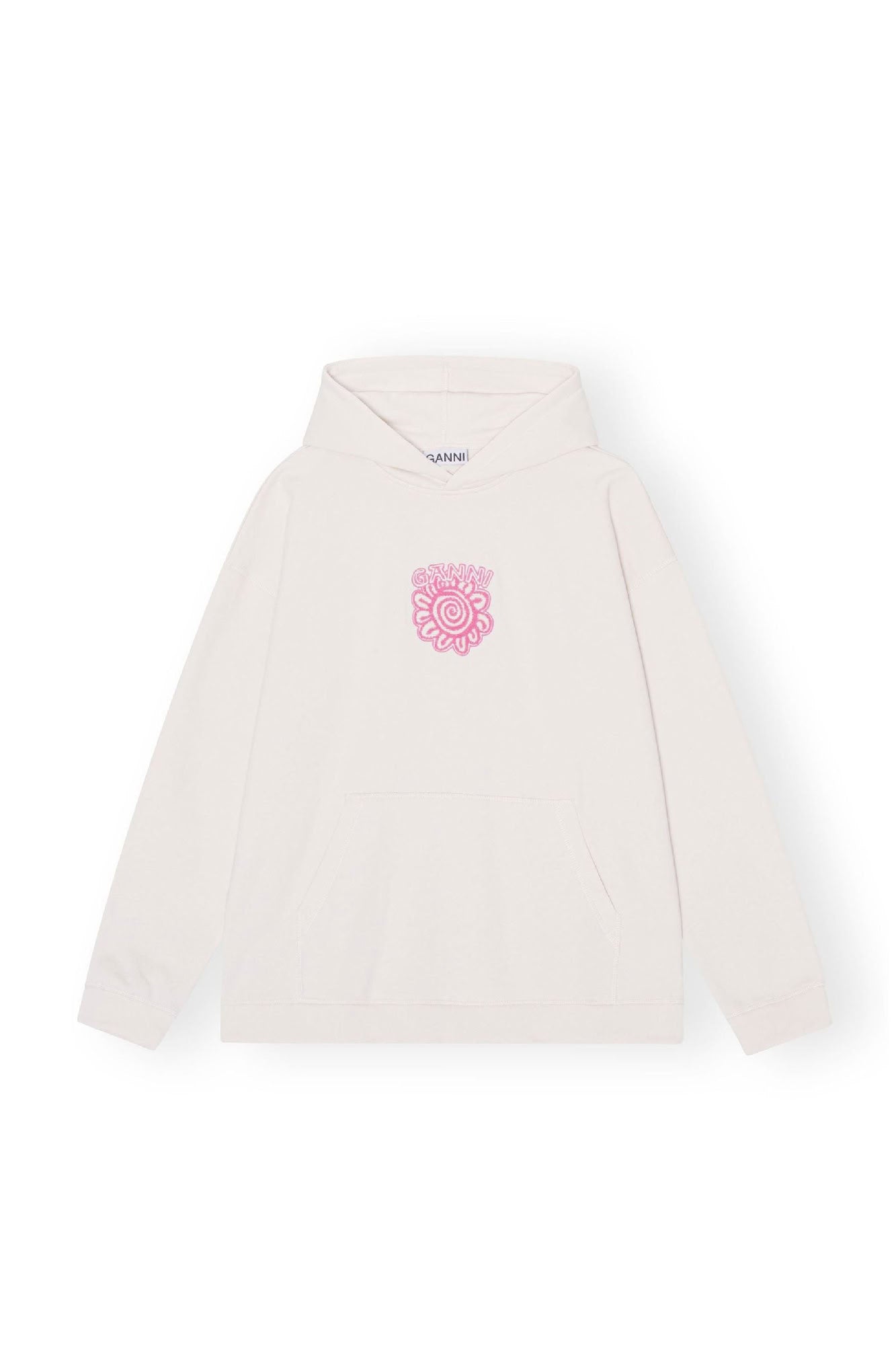 Sweatshirt à capuche oversize Flower - Egret