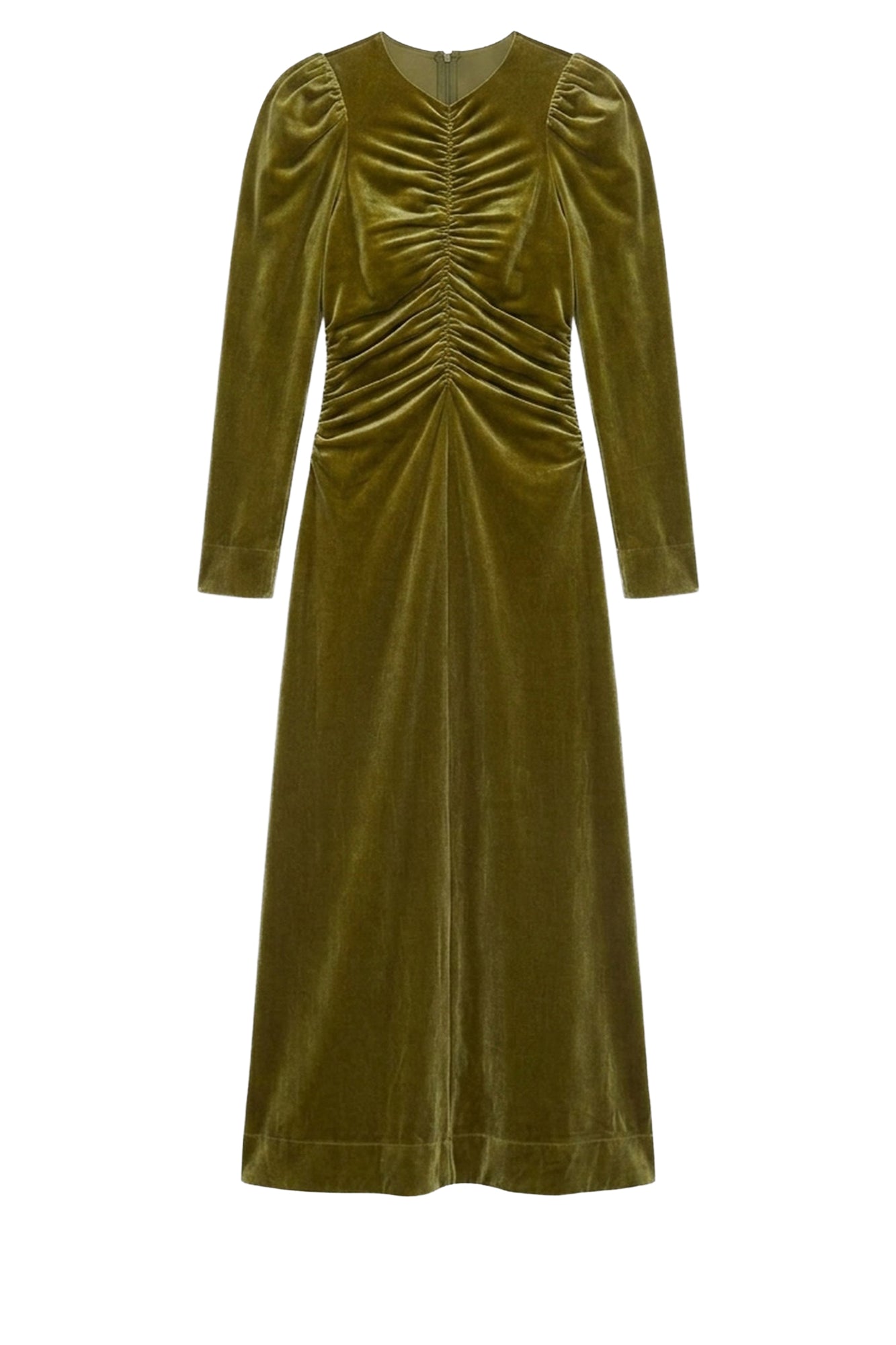 Velvet maxi dress - Avocado