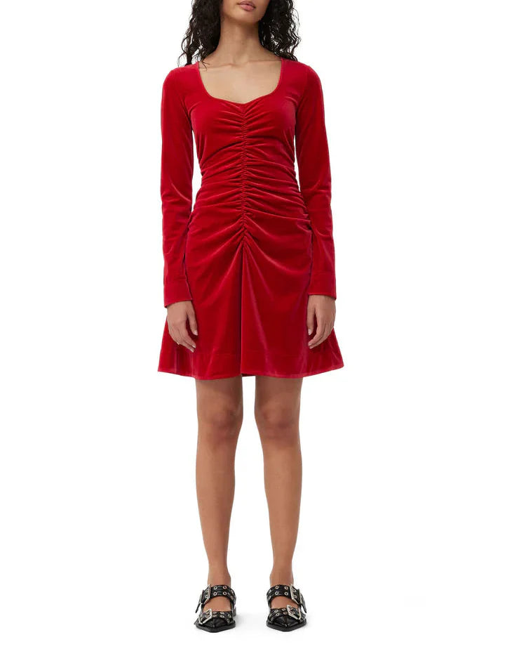Robe courte en velours - Savvy Red