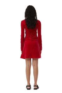 Robe courte en velours - Savvy Red