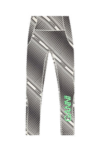 Patterned high-waisted leggings - Egret