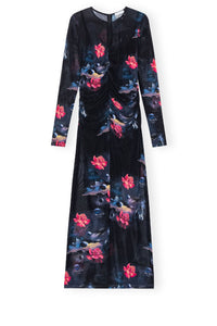 Robe longue à imprimé fleuri - Black