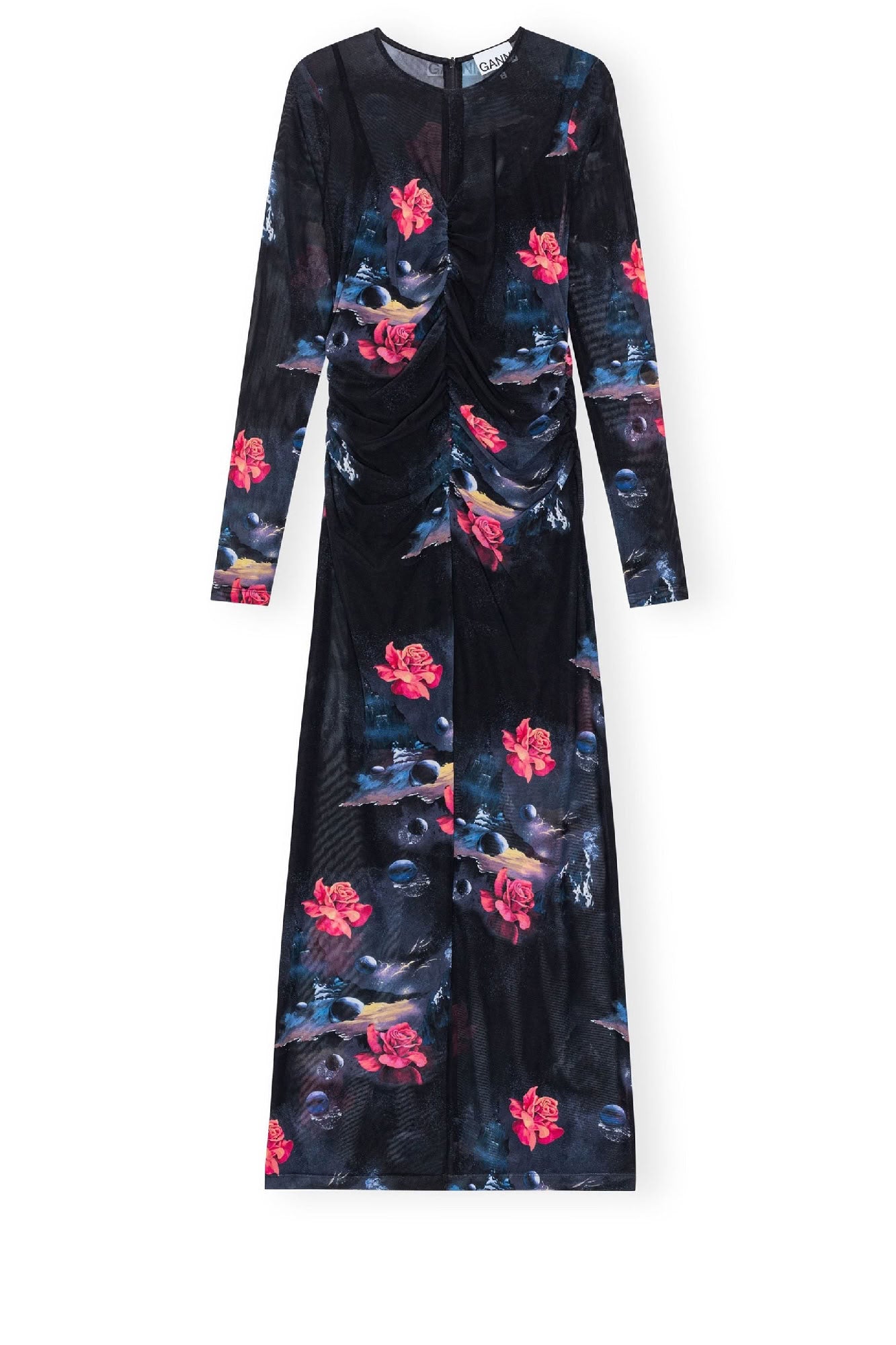 Robe longue à imprimé fleuri - Black