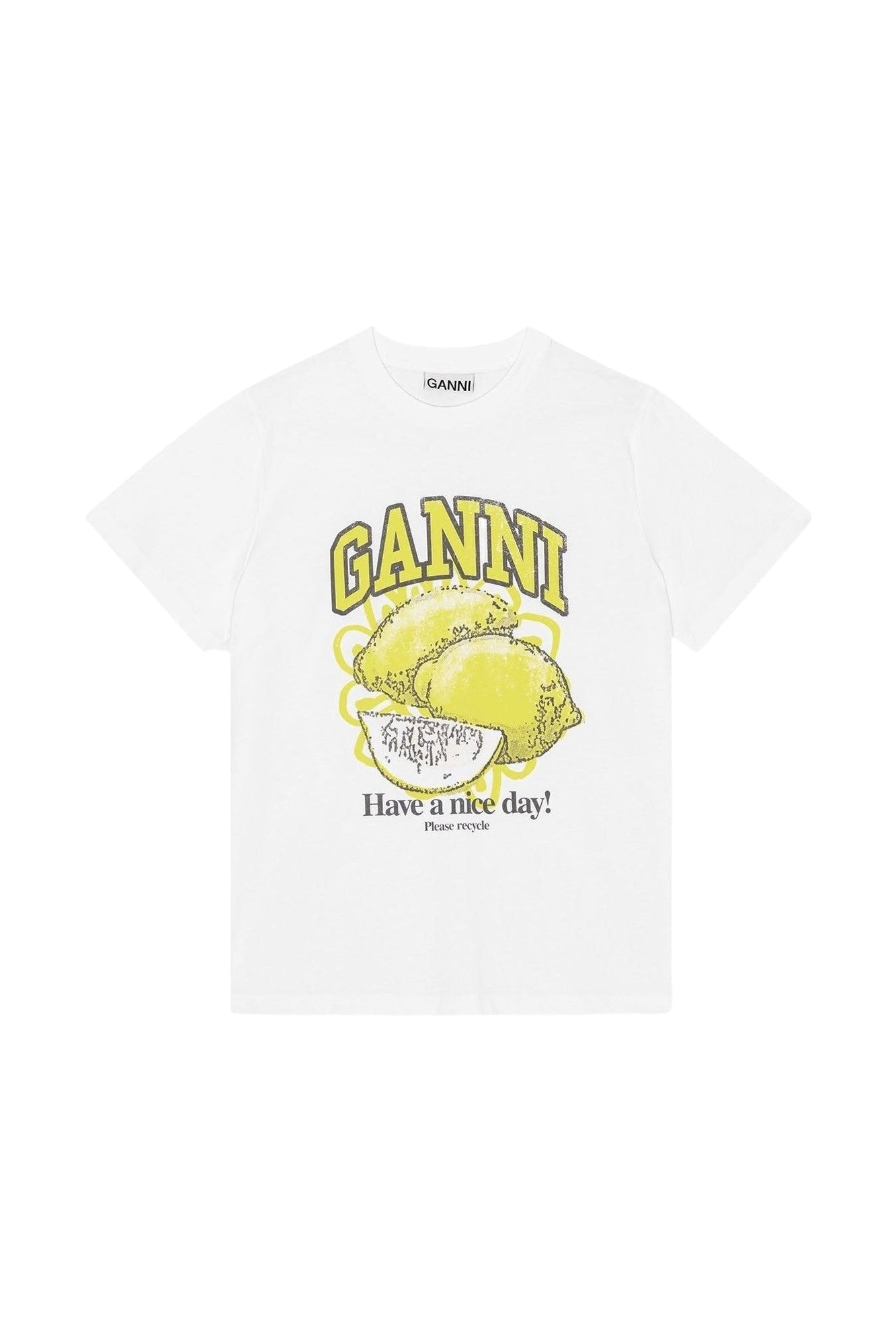 Oversized T-shirt Lemon - Bright White