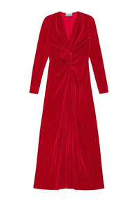 Robe longue en velours - Savvy Red