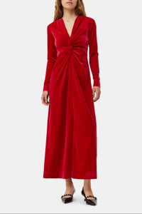 Robe longue en velours - Savvy Red