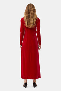 Robe longue en velours - Savvy Red