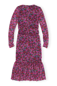Robe midi à manches longues en maille - Fiji Flower