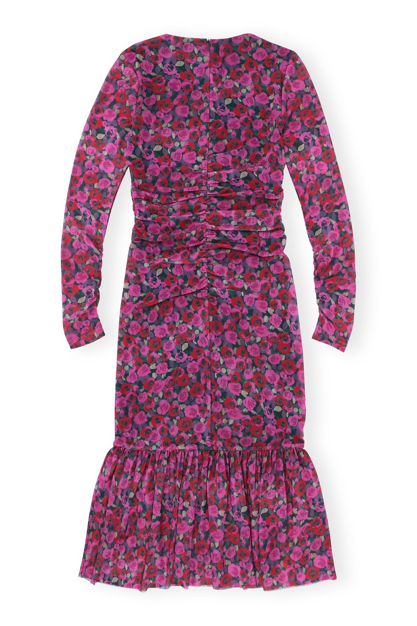 Robe midi à manches longues en maille - Fiji Flower