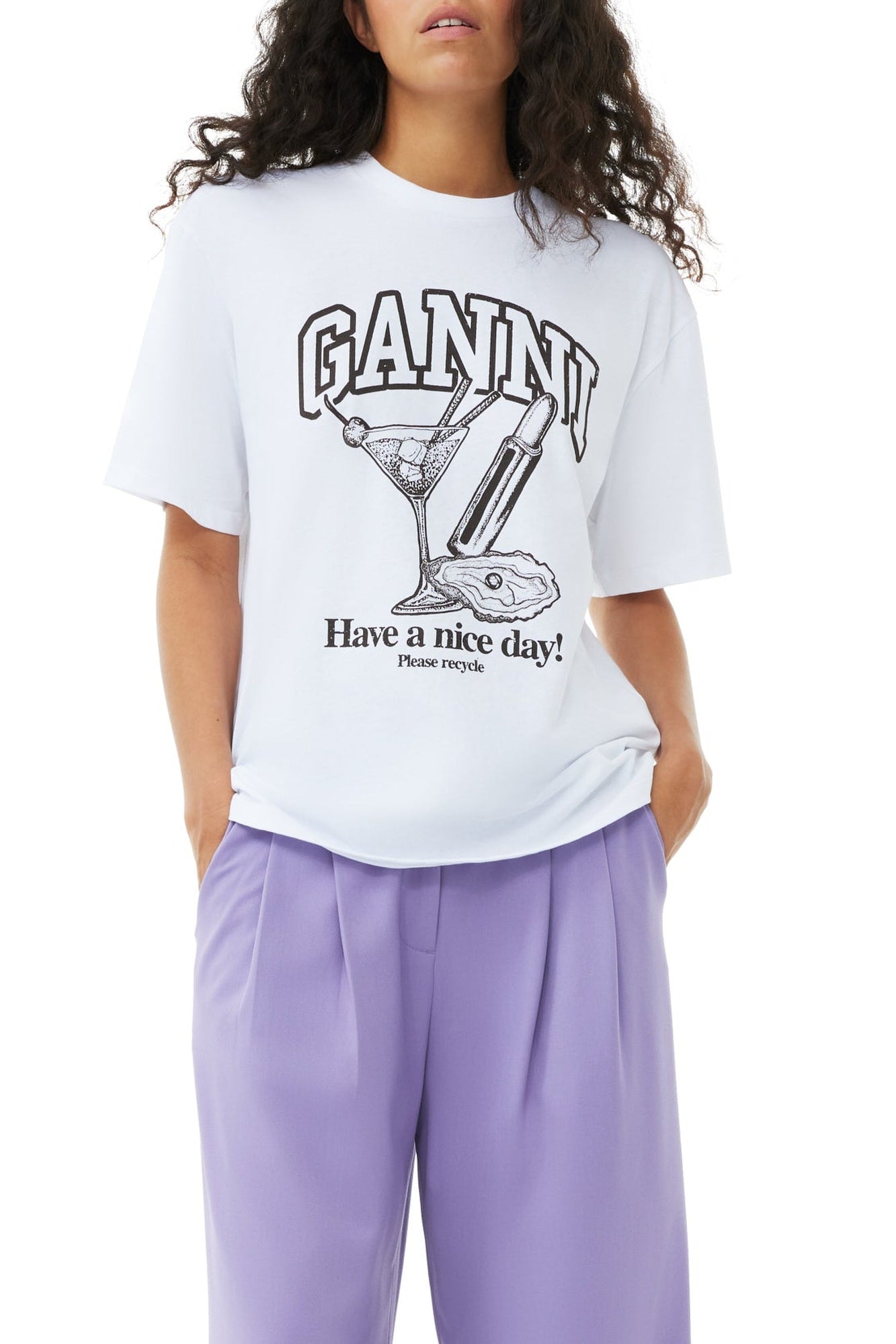 Oversized T-shirt - Bright White
