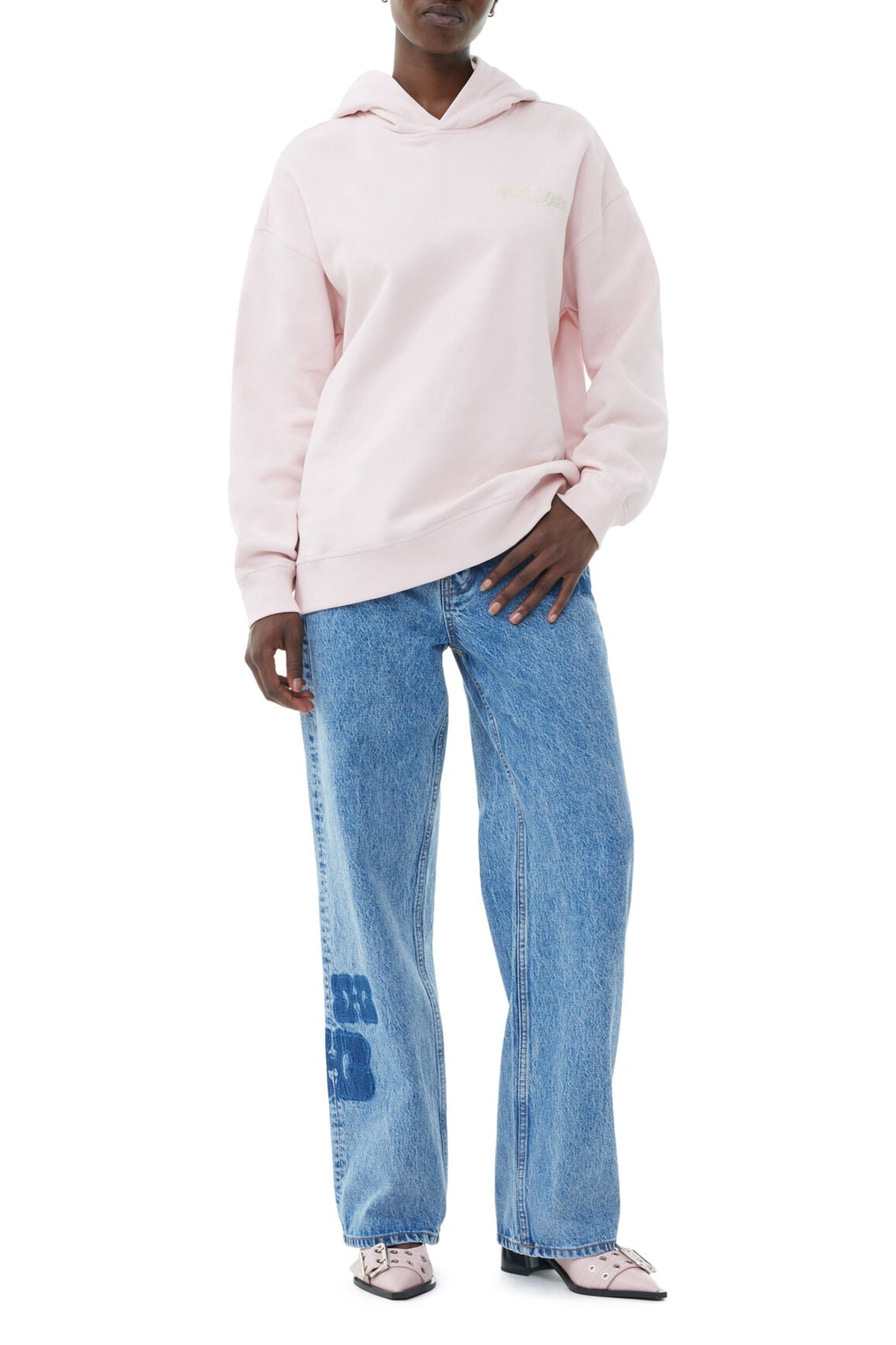 Sweat à capuche oversize - Chalk Pink