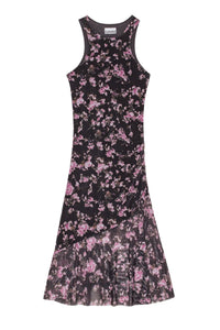Robe Midi sans manches en mesh à imprimé floral - Phantom