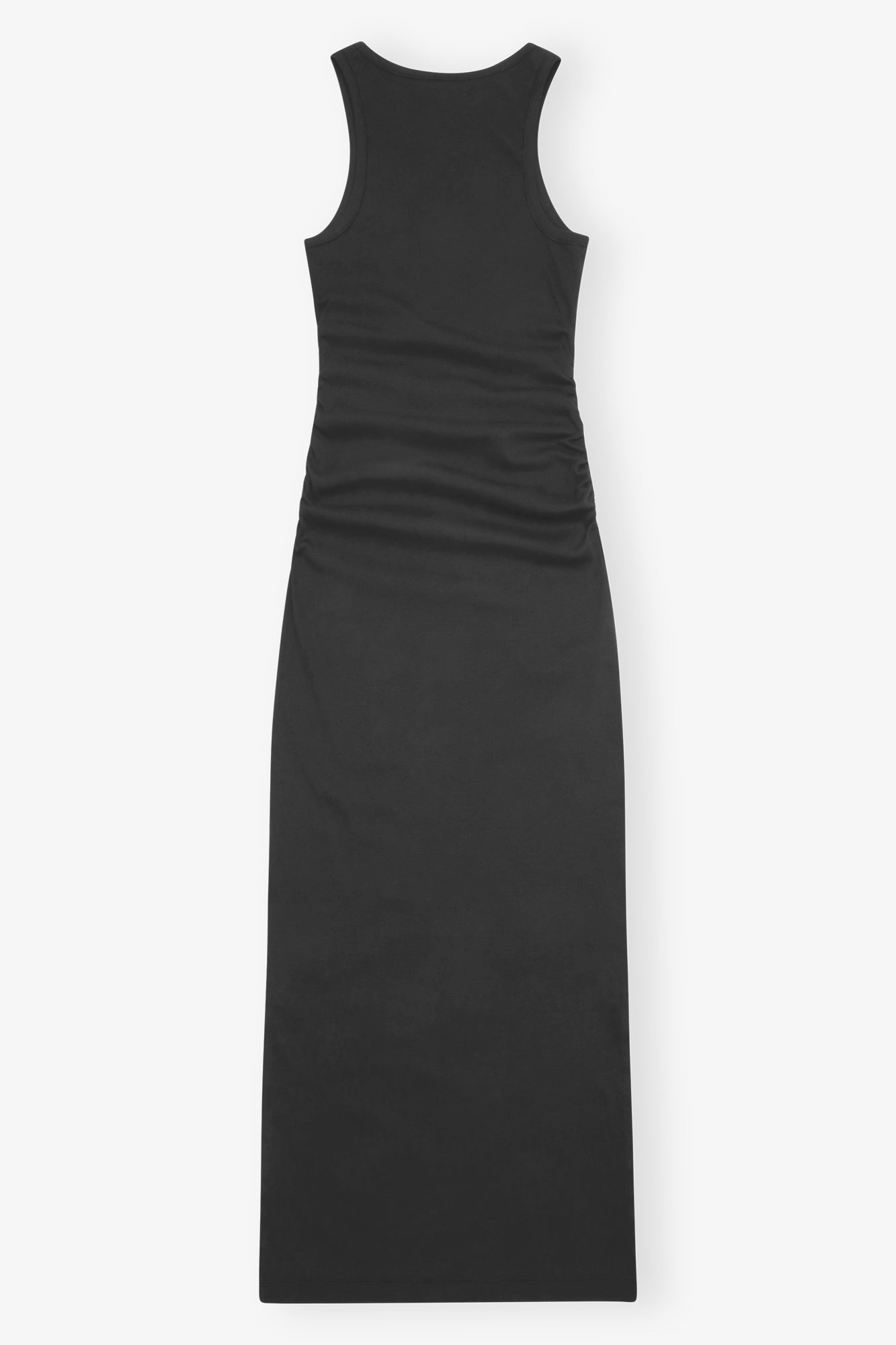 Robe longue à bretelles en coton côtelé - Black