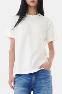 T-shirt ample avec strass en jersey - Egret