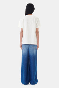 T-shirt ample avec strass en jersey - Egret