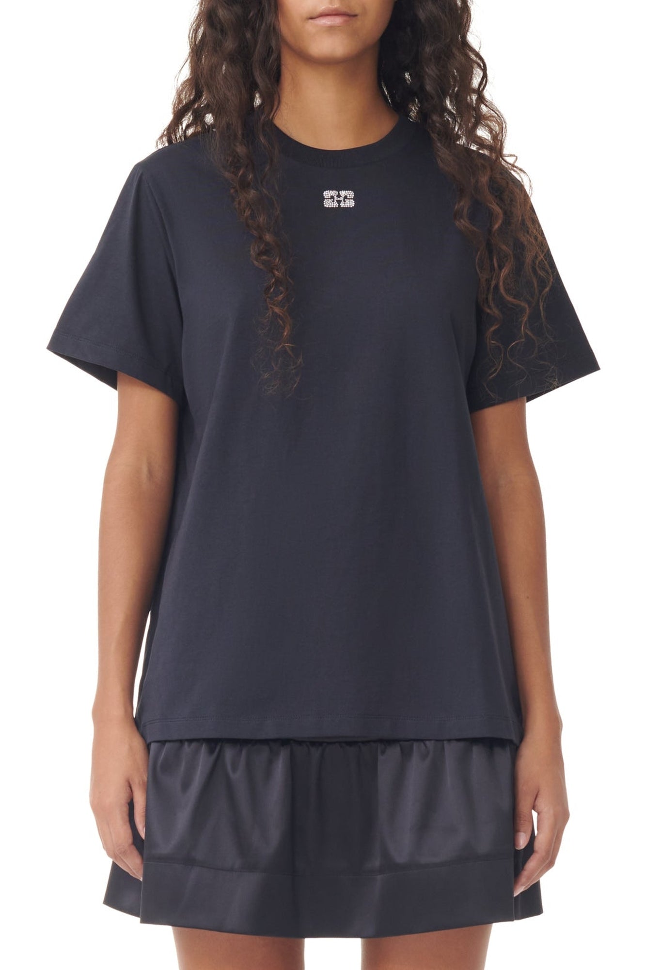 T-shirt ample à strass en jersey - Phantom