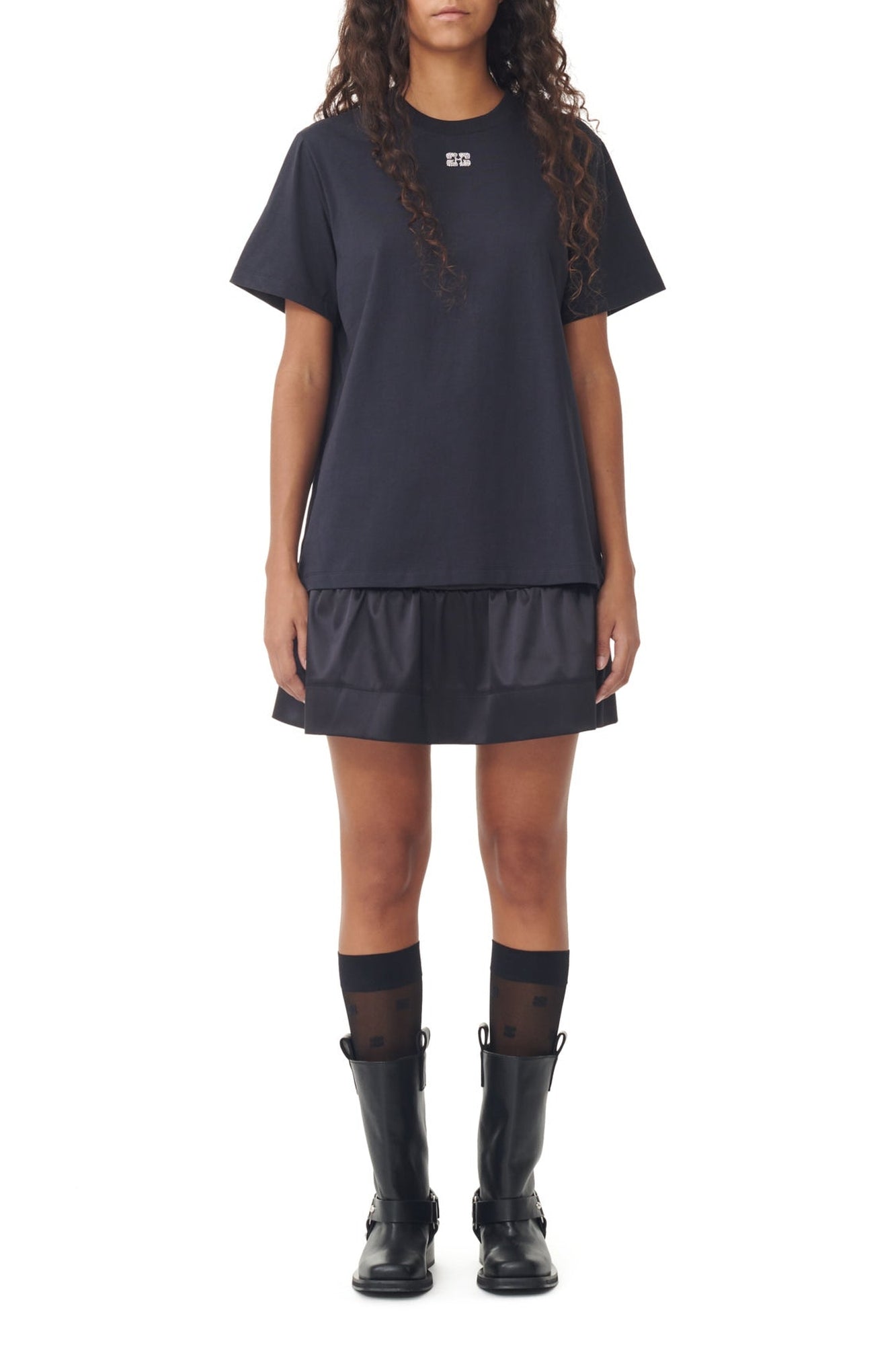 T-shirt ample à strass en jersey - Phantom