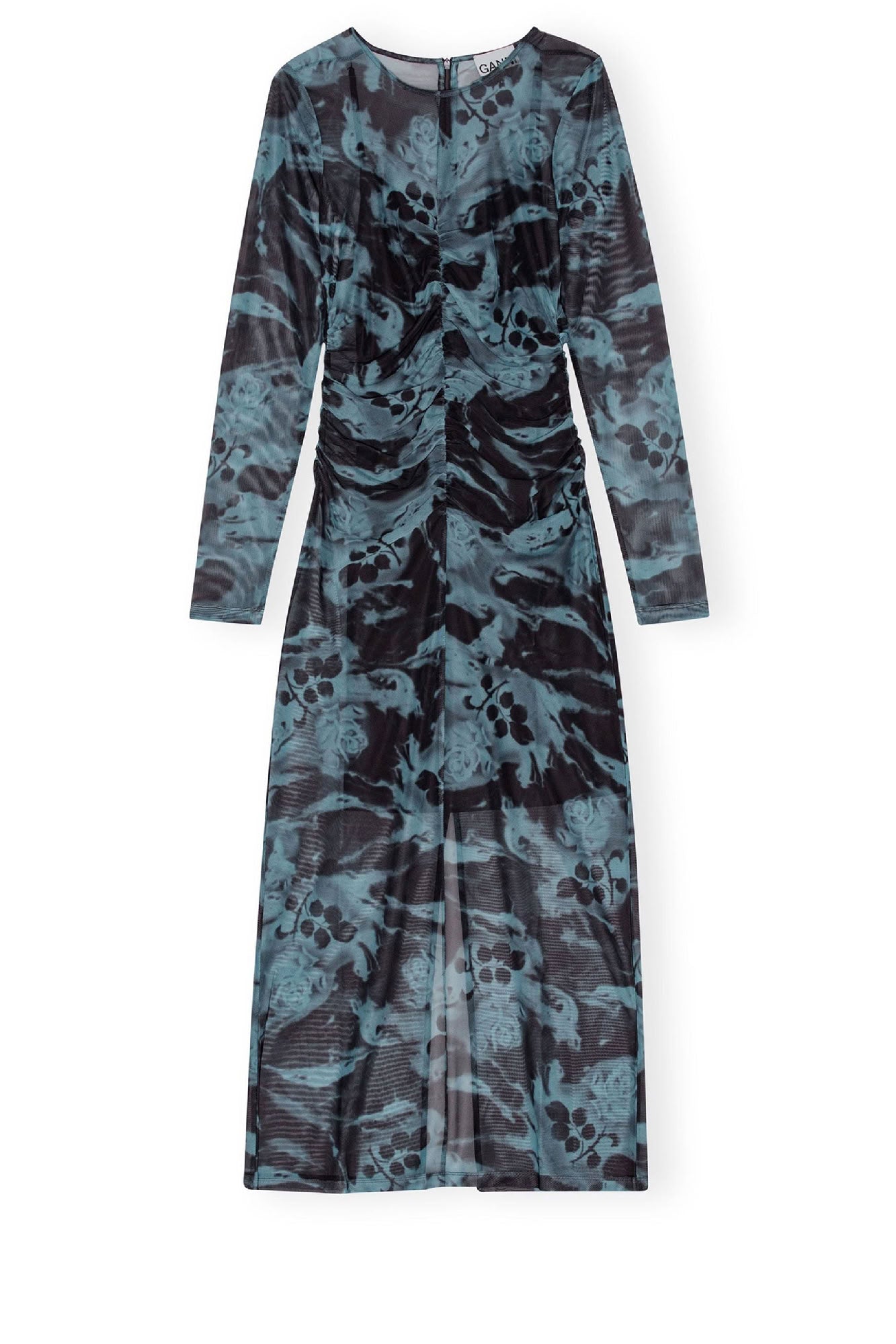 Robe longue à imprimé graphique - Blue Shadow