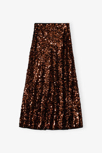Jupe longue à sequins - Bitter Chocolate