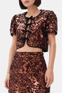 Blouse en sequins - Bitter Chocolate