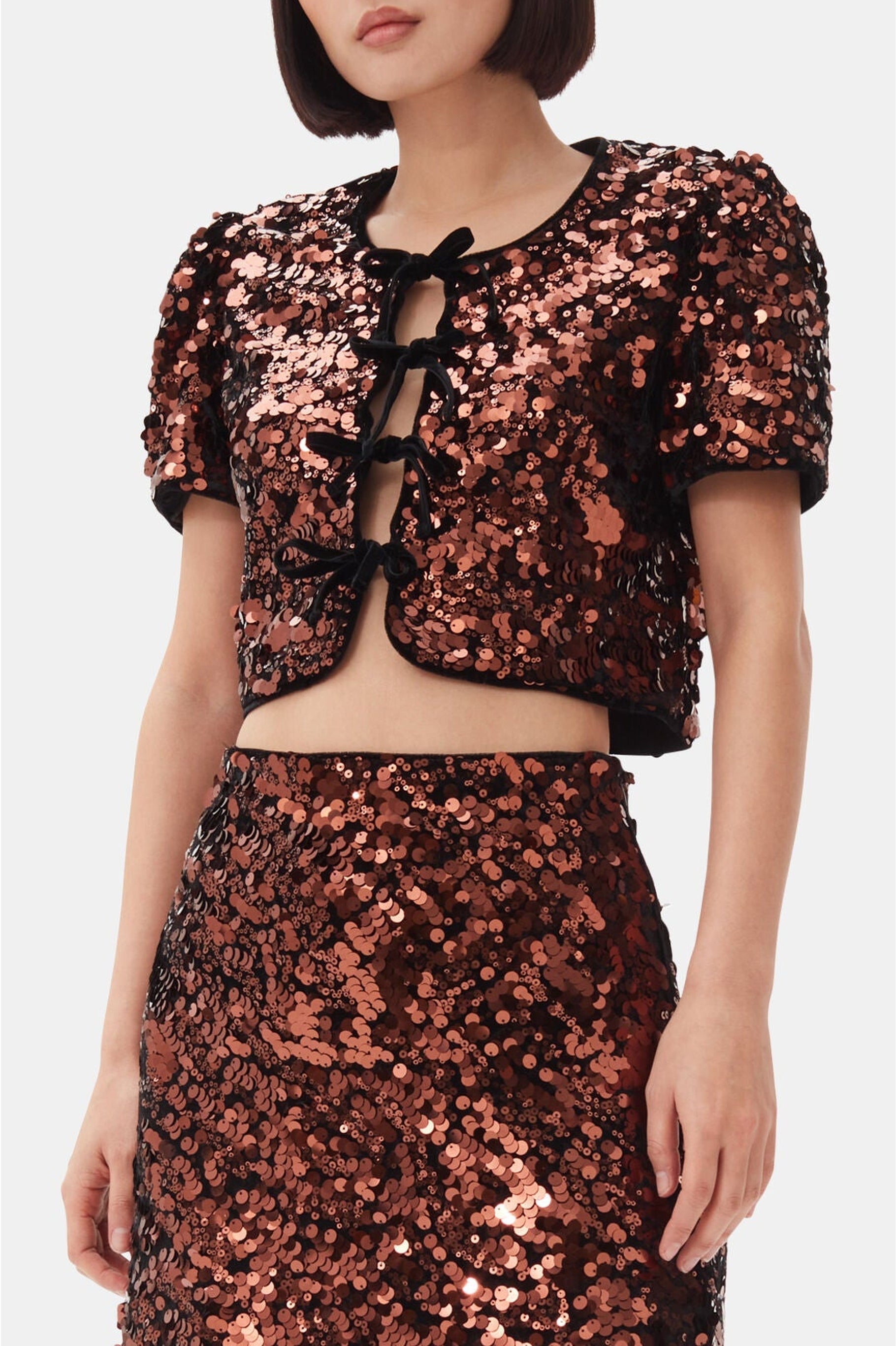 Blouse en sequins - Bitter Chocolate