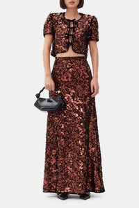 Blouse en sequins - Bitter Chocolate