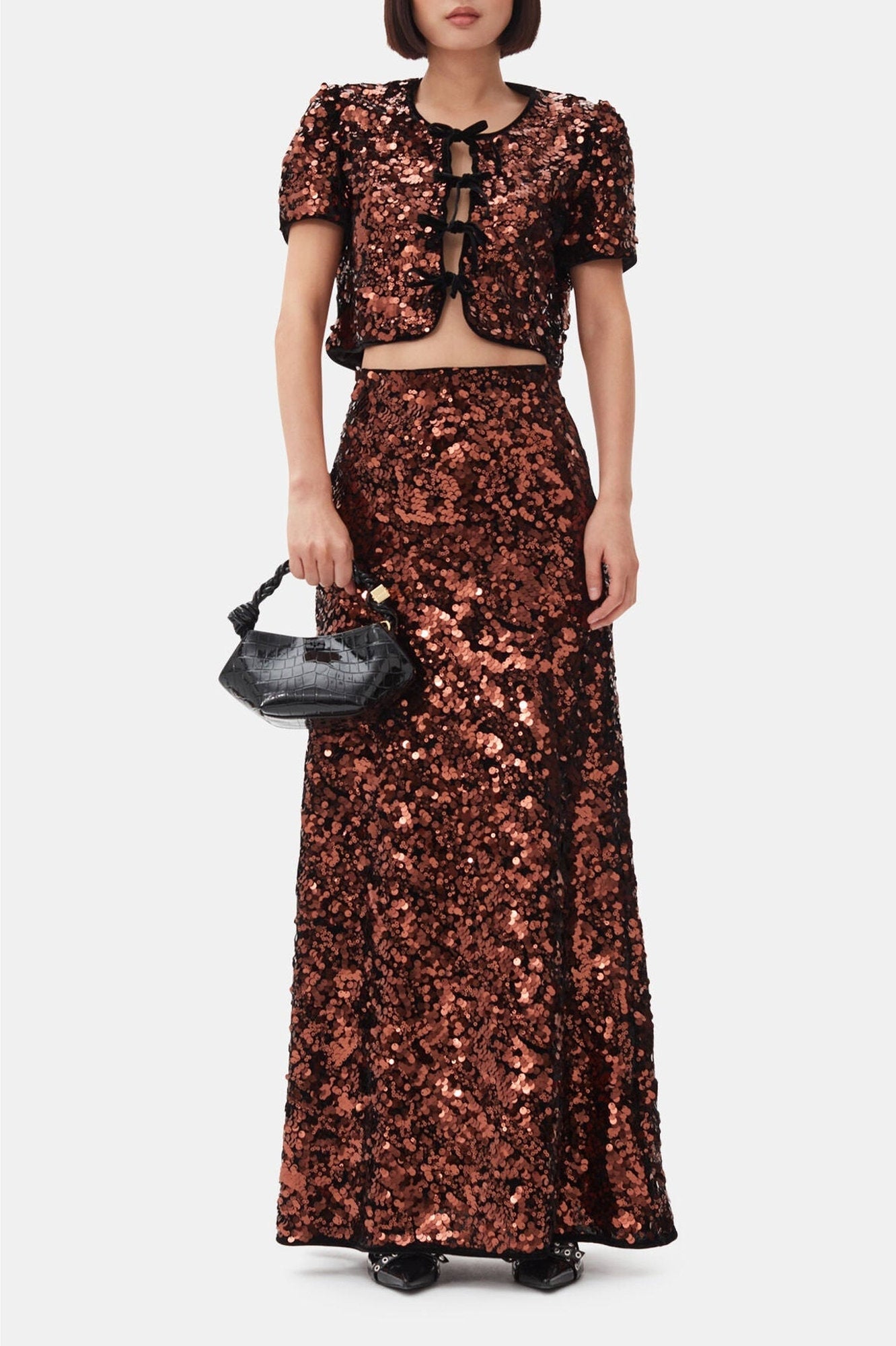 Blouse en sequins - Bitter Chocolate