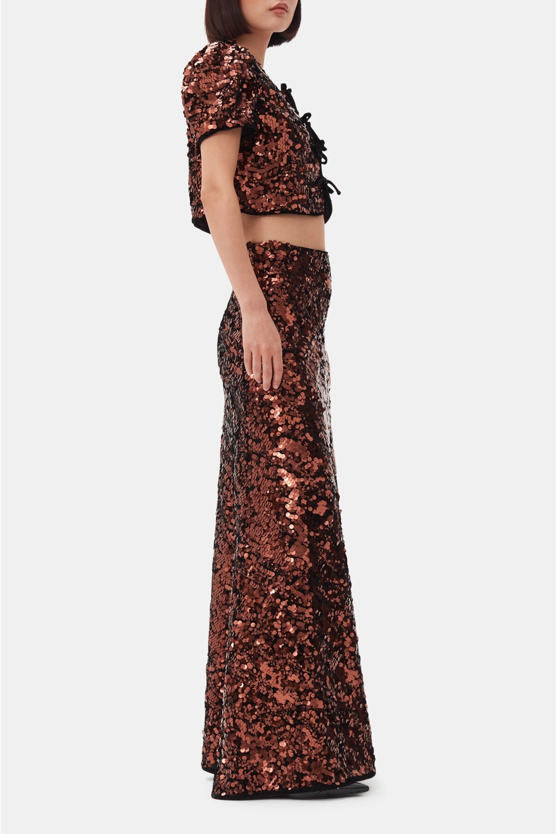 Blouse en sequins - Bitter Chocolate